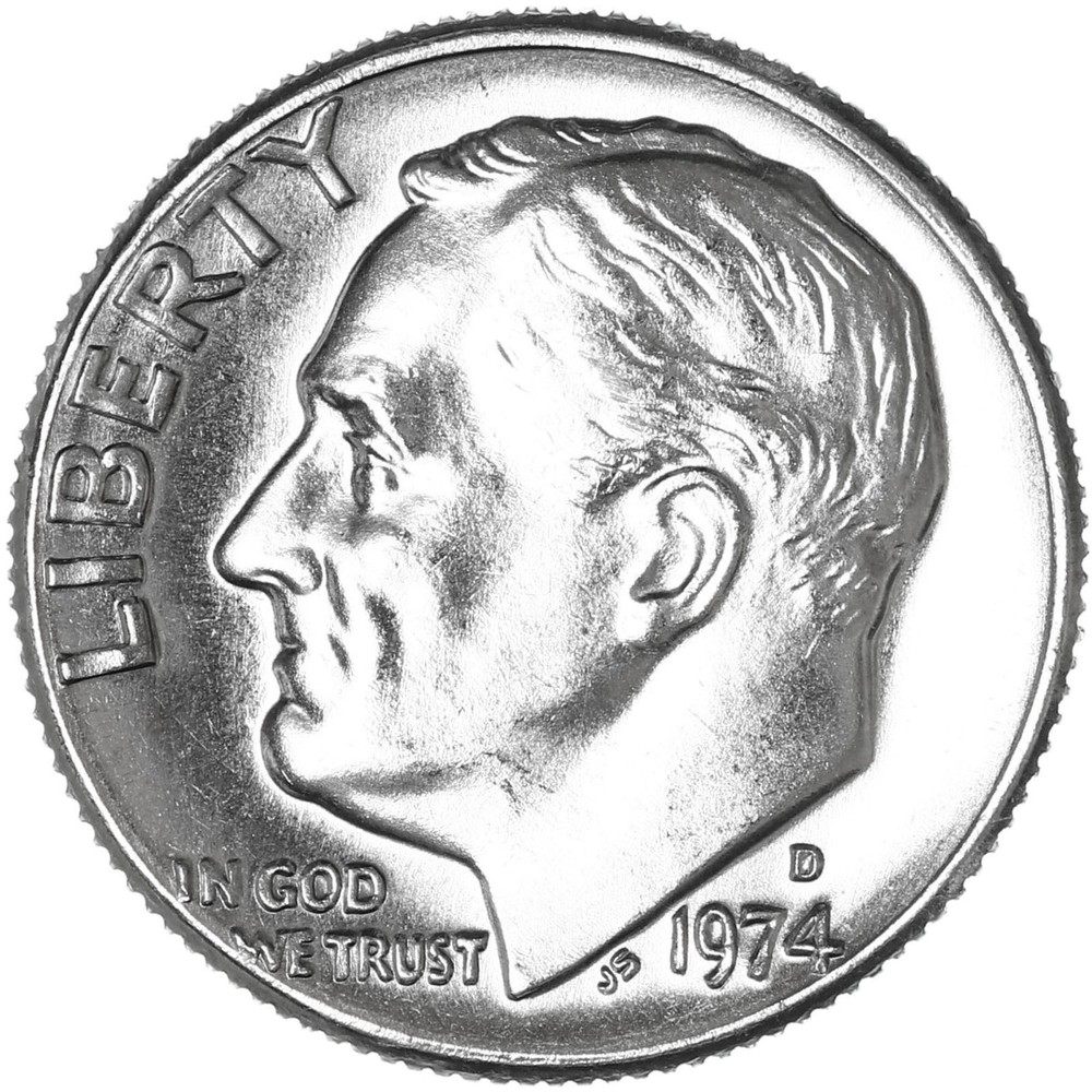 1974 D Roosevelt Dime BU US Coin