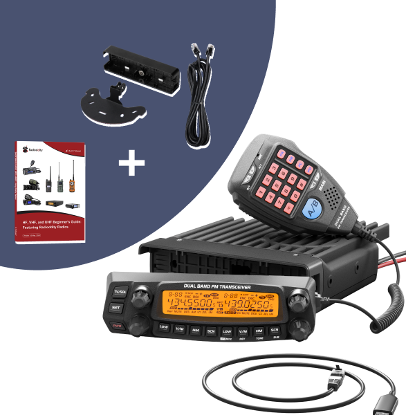 Radioddity DB50 Dual Band Mobile Radio | 50W | Large LCD Display