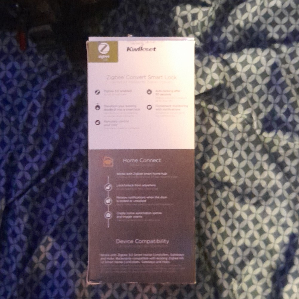 Kwikset Convert Connected Smart Lock ZigBee Home Connect, Satin Silver