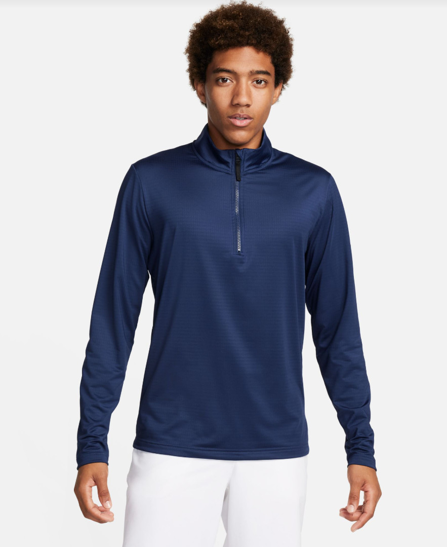 Nike Golf Victory HZ Men's Dri-FIT 1/2 Zip Top Style FD5837 410 Blue New w/ Tags