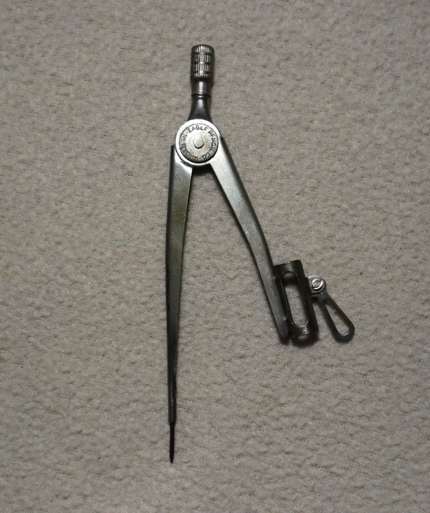 Vintage Eagle Pencil Co. New York. Drawing Compass Drafting Tool, Classroom Work