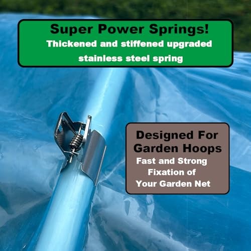 Stainless Steel Garden Clips, Extra Wide Strong Fixing Greenhouse Clips For