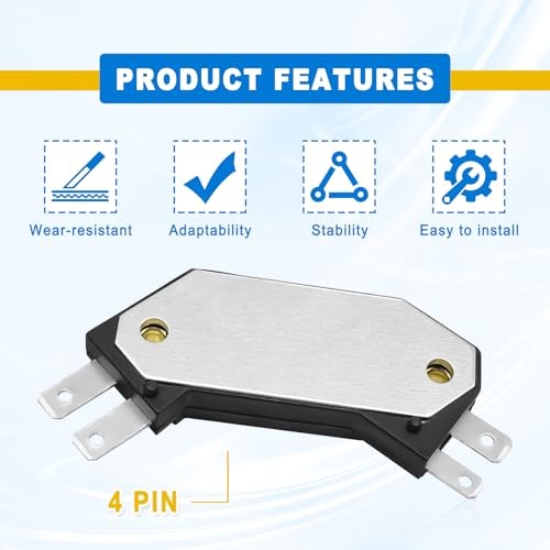 1875990 4 Pin Performance Ignition Module, Compatible with 1974-1988 Chevy