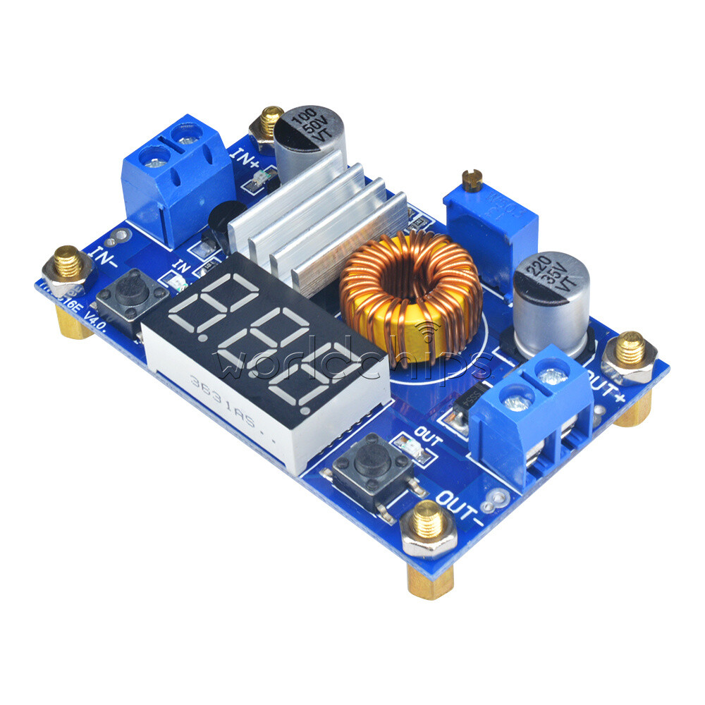 5A Adjustable Power CC/CV Step-down Charge Module LED Driver With Red Voltmeter