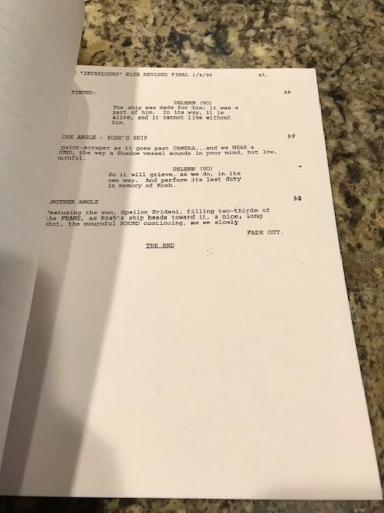 Show Script - Babylon 5 "Interludes and Examinations" J. Michael Straczynski