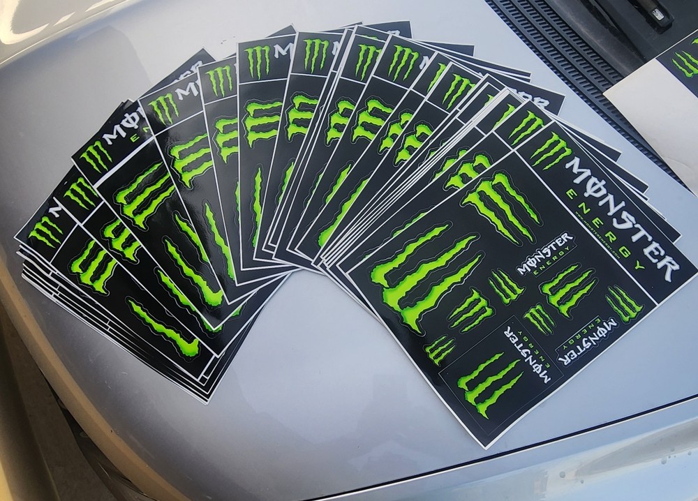 25 Sheets Monster Energy Stickers