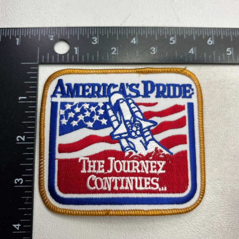 NASA SPACE SHUTTLE PROGRAM Patch America's Pride The Journey Continues 50ay