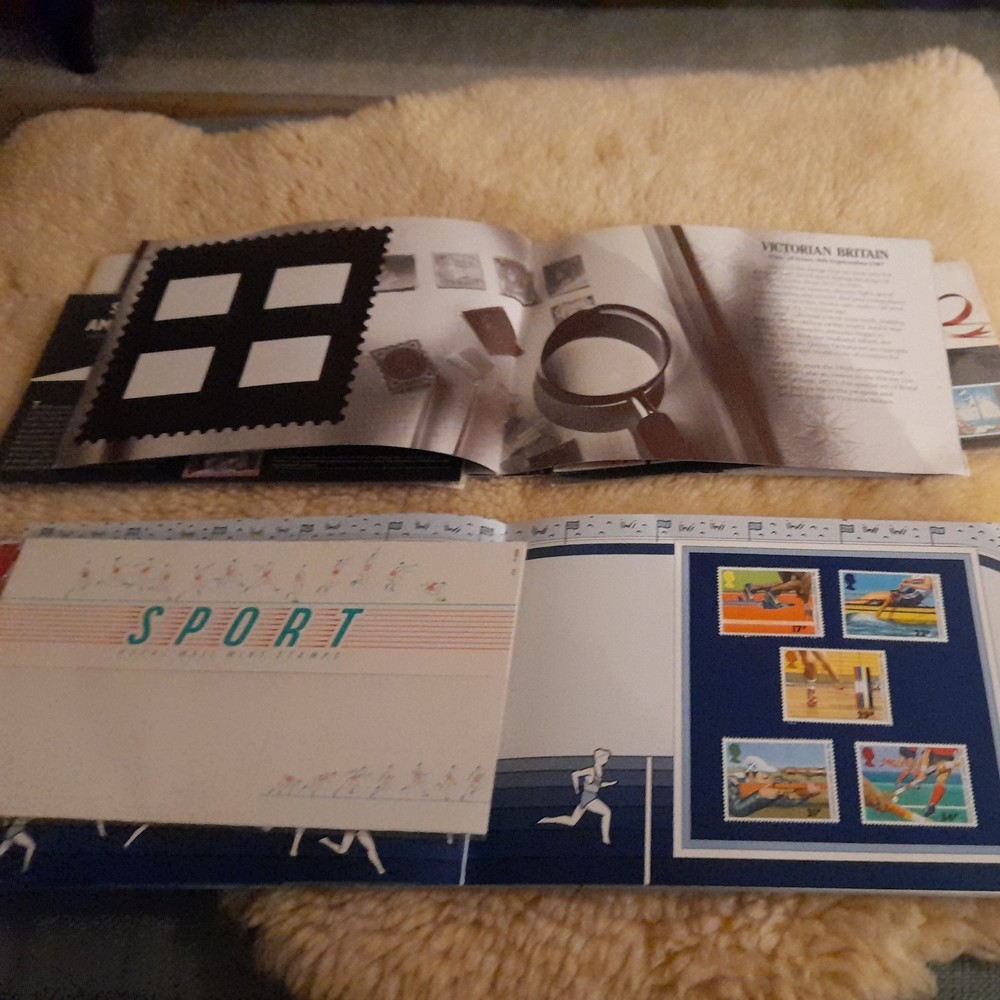 Stamp Bug Albums 1986 and 1987 Mostly Complete VGC