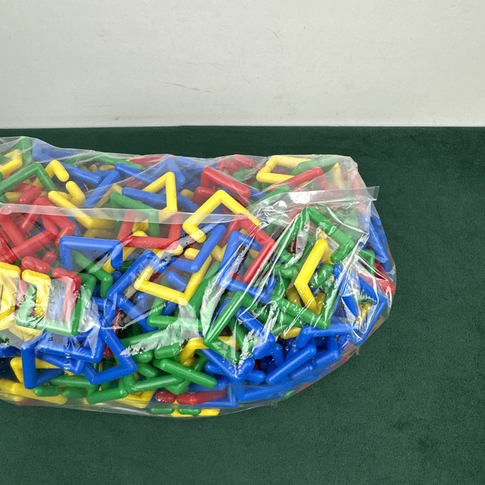 Plastic Linking Squares Math Manipulatives Snap Frames Lot Mixed Colors
