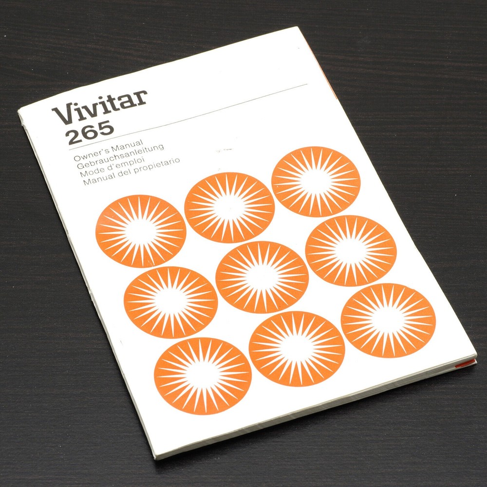 Vivitar Automatic Electronic Flash Model 265 Instruction Manual