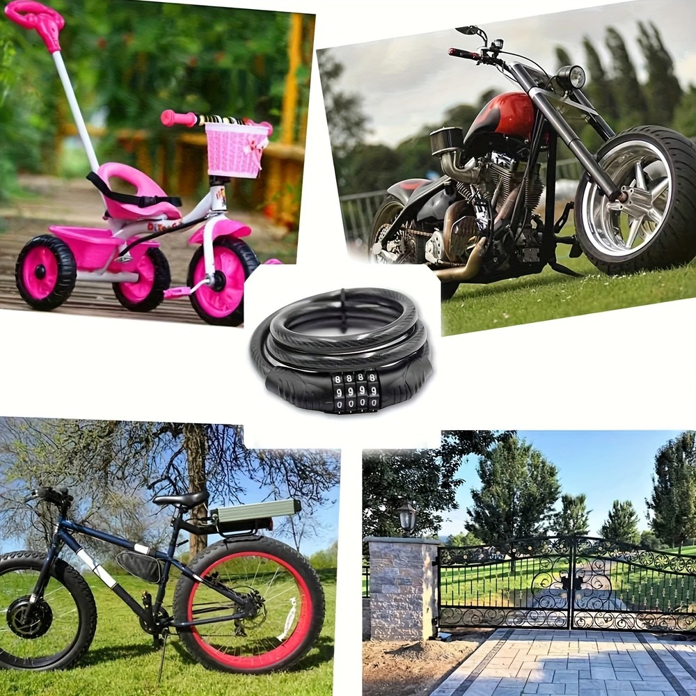 Combination Cable Lock - Anti-Theft for Bikes & Gear