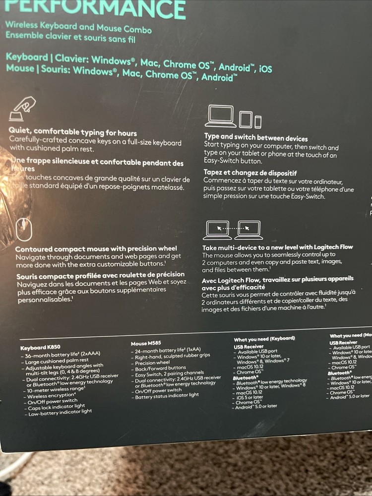 NEW/SEALED! Logitech MK825 Performance Wireless Mouse and Keyboard Combo