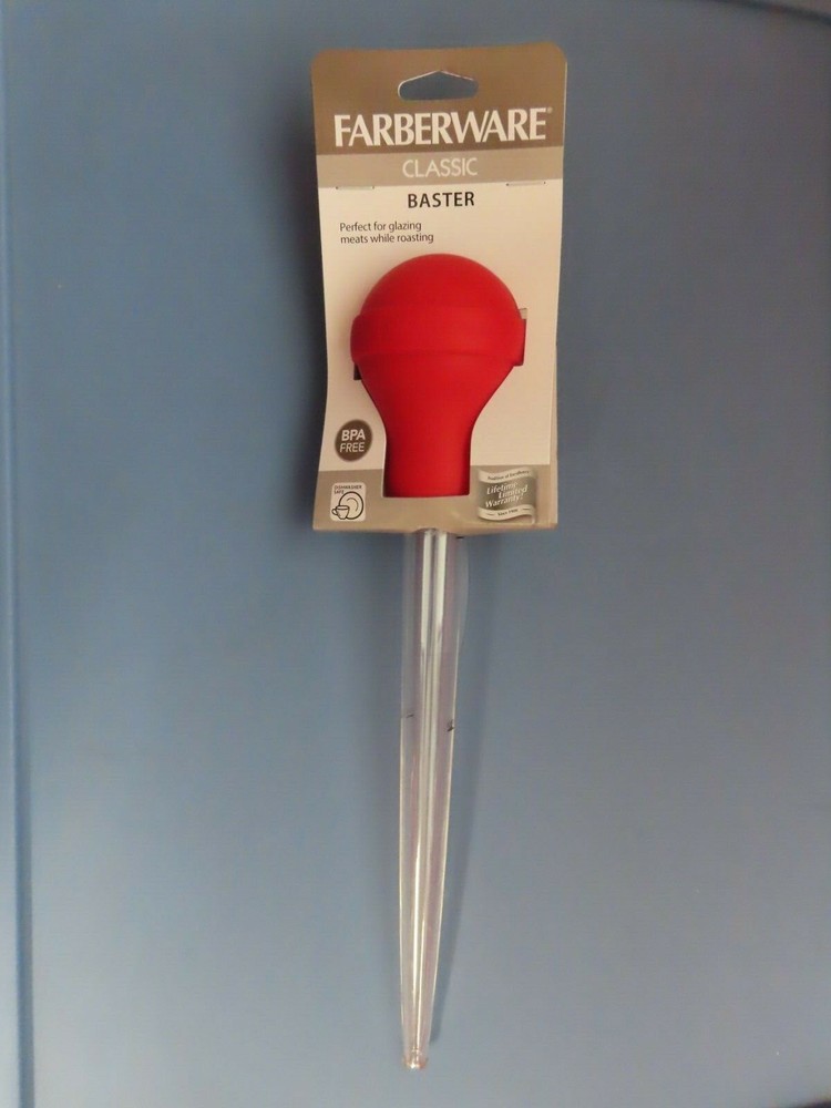 Farberware Baster Red Plastic/Rubber/Silicone #5211675 NEW