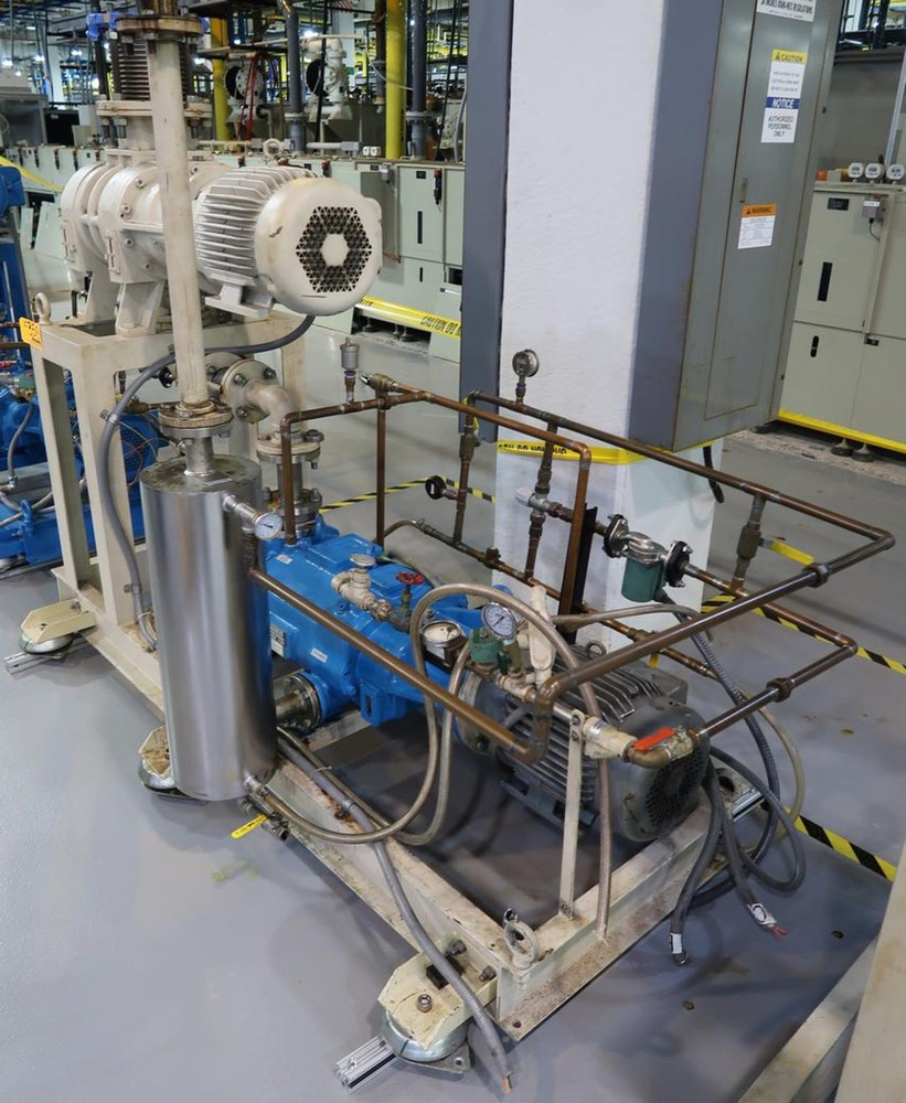 Tuthill 2-Stage Rotary Vane Vacuum Pump System Skid