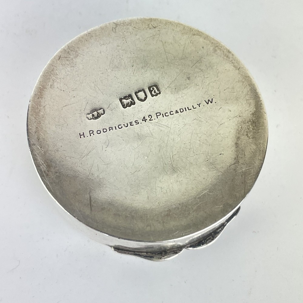 Antique Victorian Solid Silver Cased Compass 4.5cm Wright & Davies London 1896