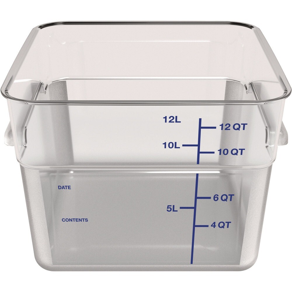 Carlisle 1195407 Squares 12-qt. Polycarbonate Food Storage Container - Clear New