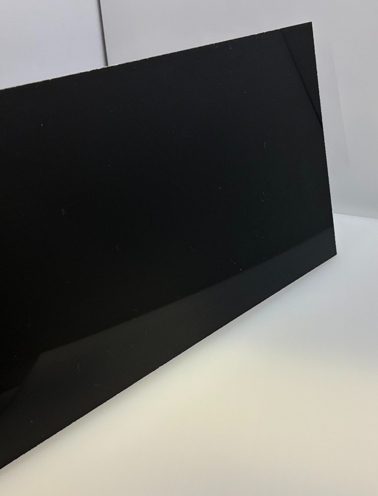 BLACK ACRYLIC PLEXIGLASS 1/4" X 8" X 12" PLASTIC SHEET -