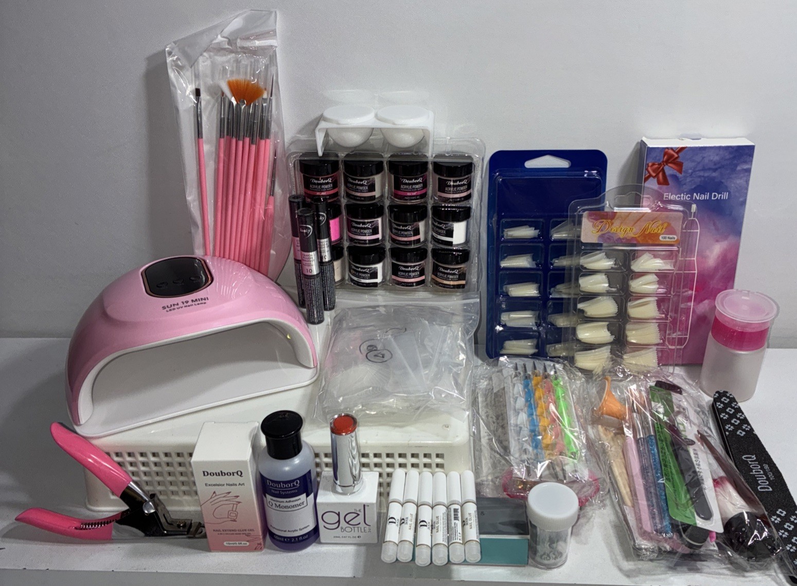 Bundle Of Acrylic Nails, Powders, Glue & More