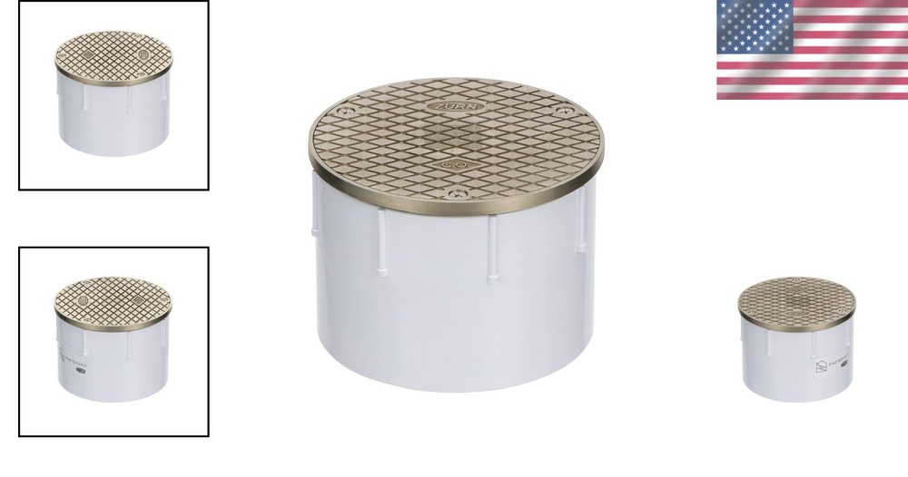 Adjustable Floor Cleanout 4" PVC - Brass