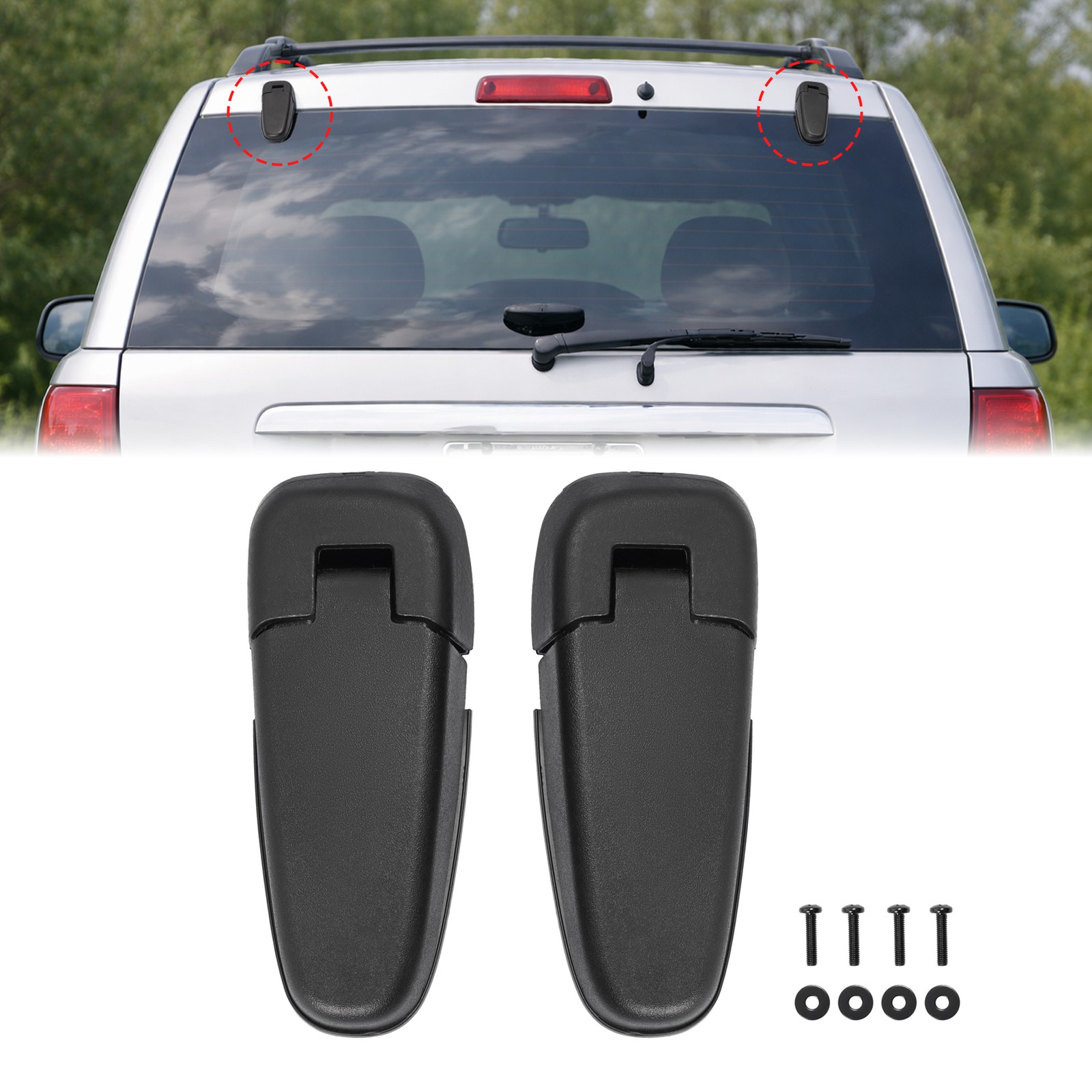 New Rear Window Glass Hinges Liftgate For Jeep Grand Cherokee 1999-2004 Textured
