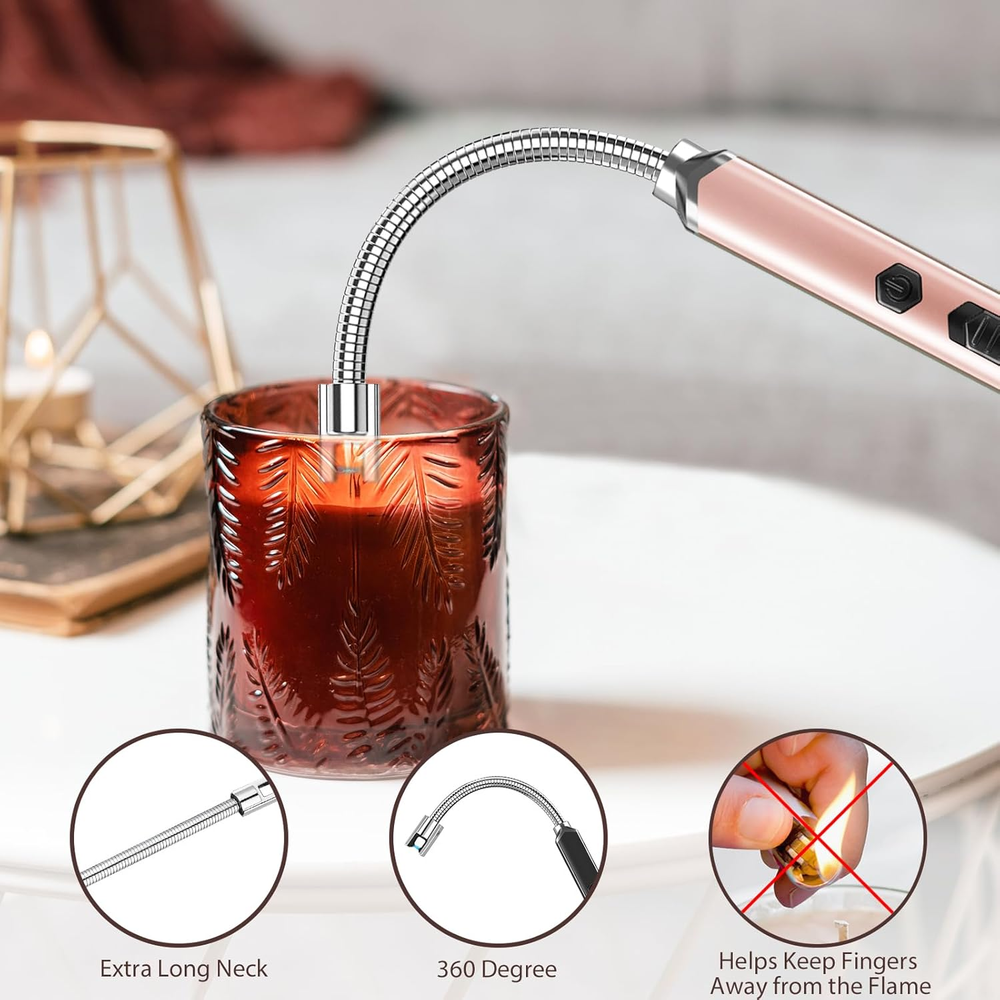 RAYONNER Lighter Electric Candle Lighter Rechargeable USB Lighter Long Flexible