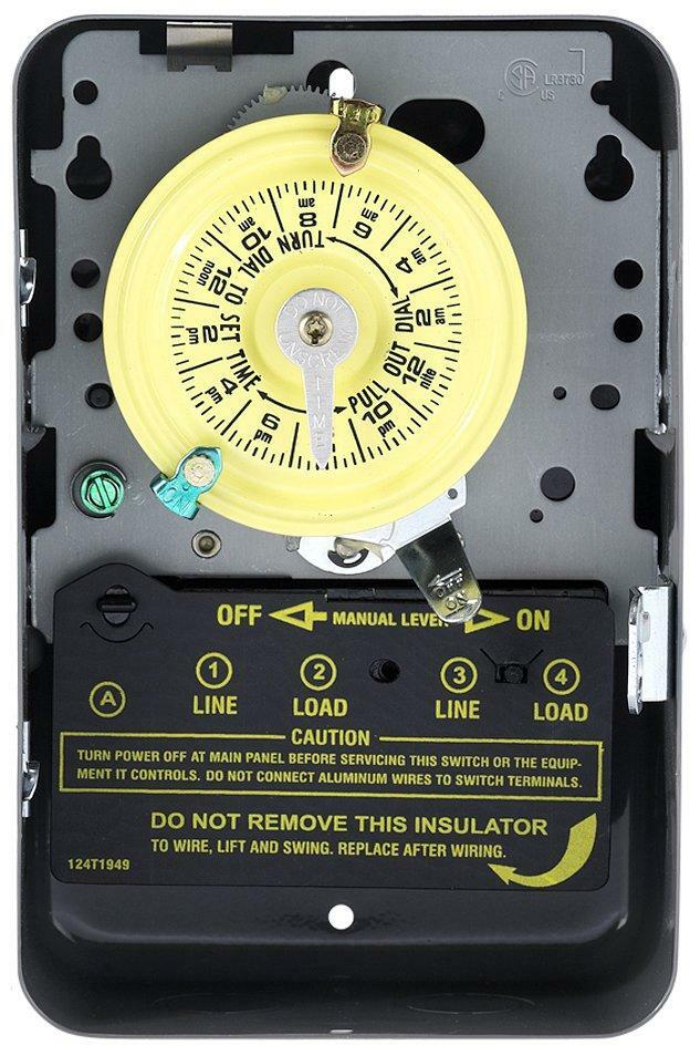 Swimming Pool Pump Timer Electric Mechanical Switch Control Metal Enclosure 240V