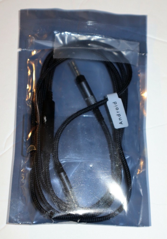 Audio Replacement Cable w Remote Volume Control, Samsung Galaxy, Huawei Android