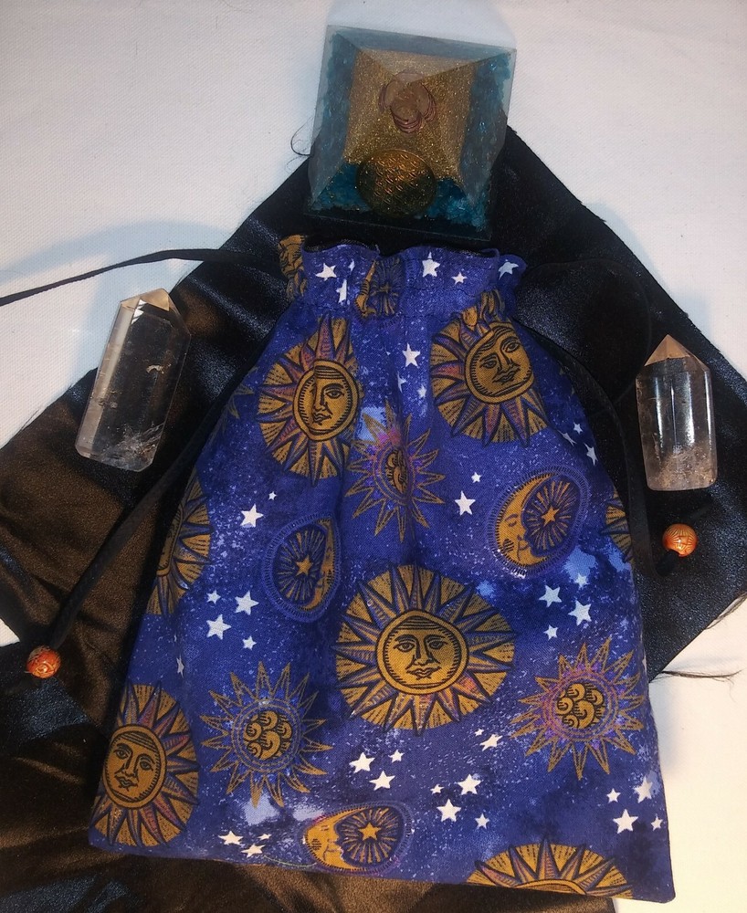 Celestial Sun and Moon tarot bag