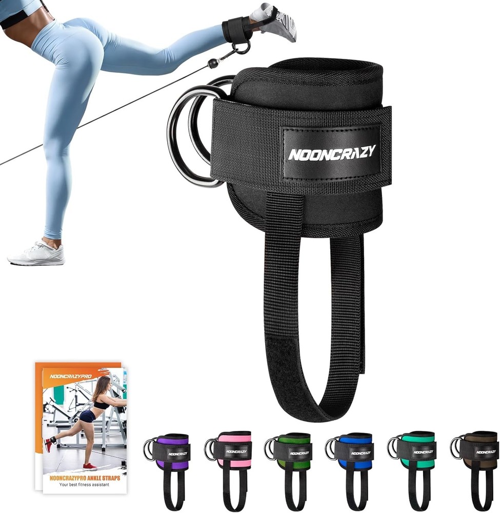 Adjustable Ankle Strap for Cable Machine, Gym Leg & Glute Workout Cuffs