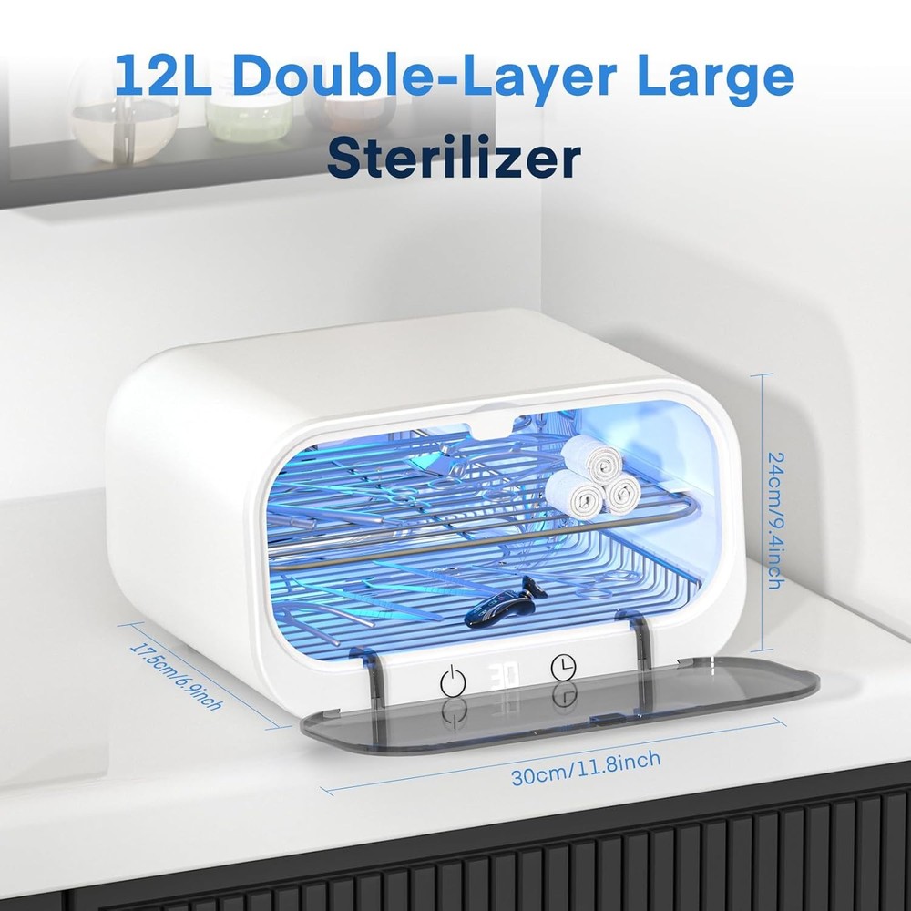 Sterilizer Esthetician 12L Double-layer Large Sterilizer Nail Tools