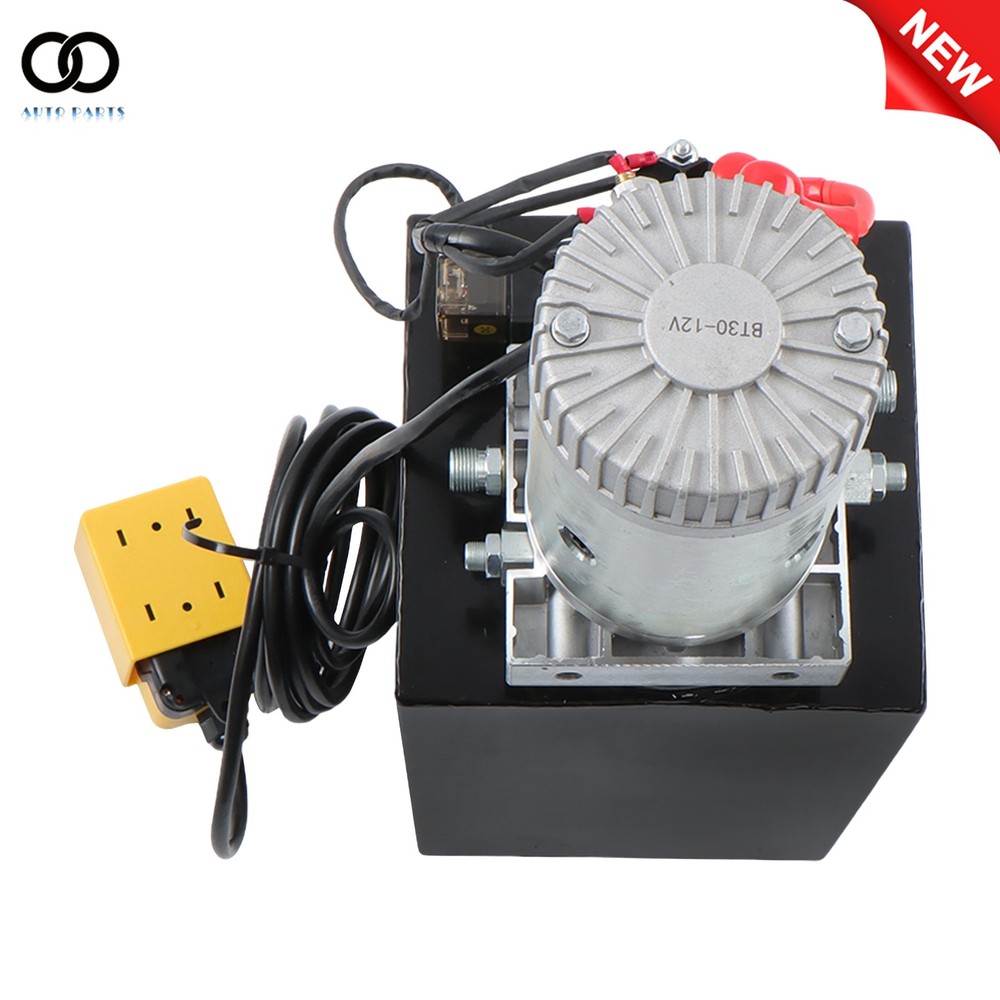 15 Quart Double Acting Hydraulic Pump Dump Trailer Power Unit DC 12V Unit Pack