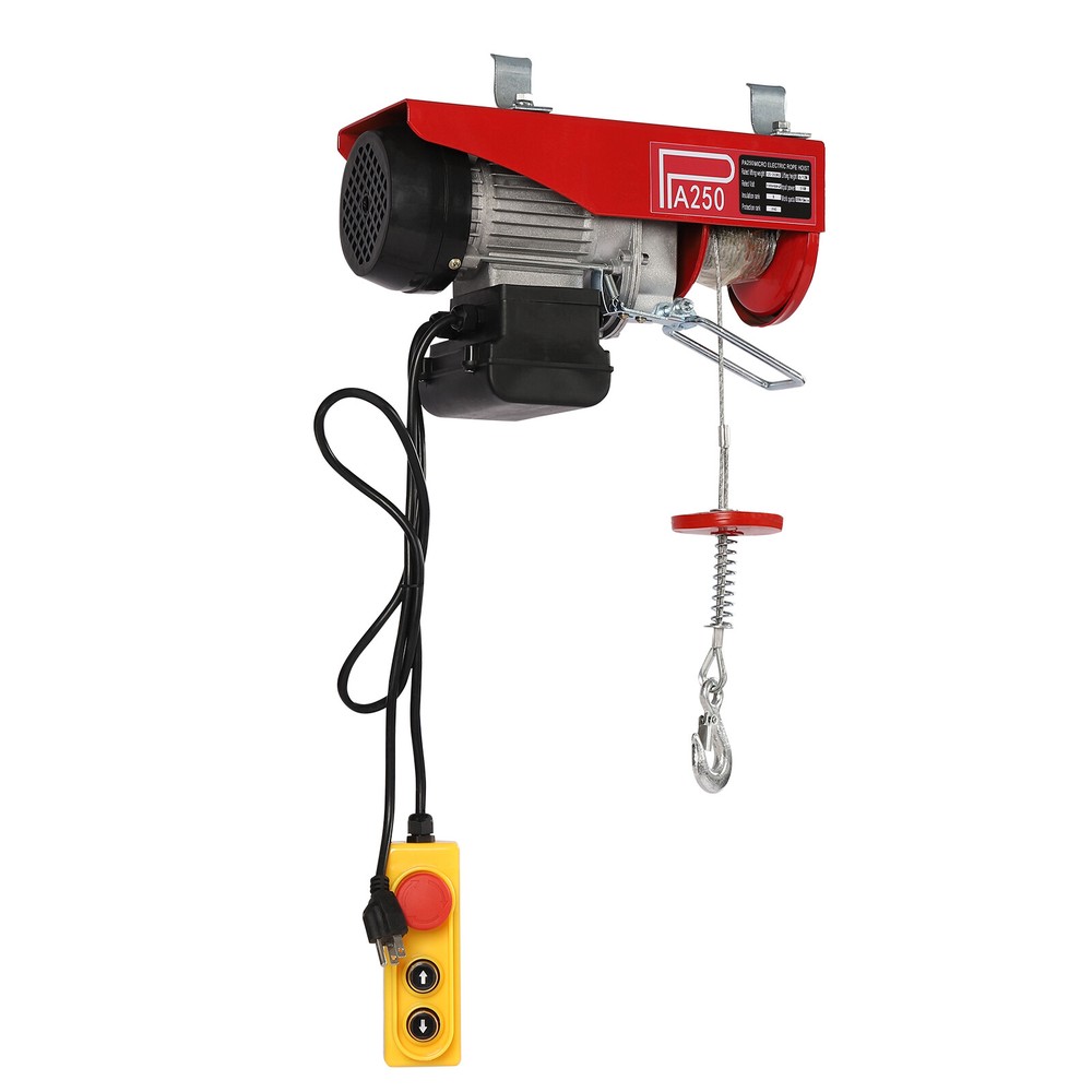 550LBS Electric Hoist Winch Engine Crane with Wireless 110V