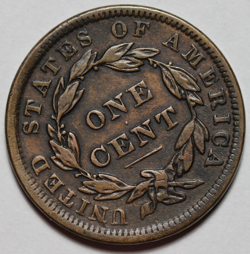 1838 Coronet Head Large Cent - US 1c Copper Coin