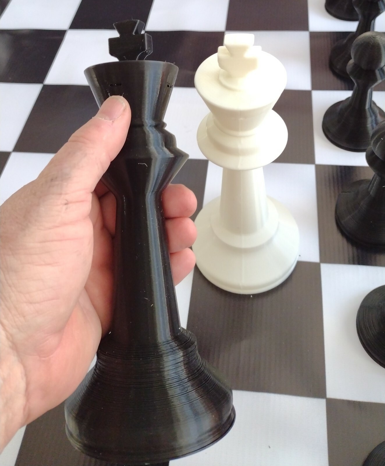 Giant 8 Inch High Chess Set With 8-1/2" High Kings