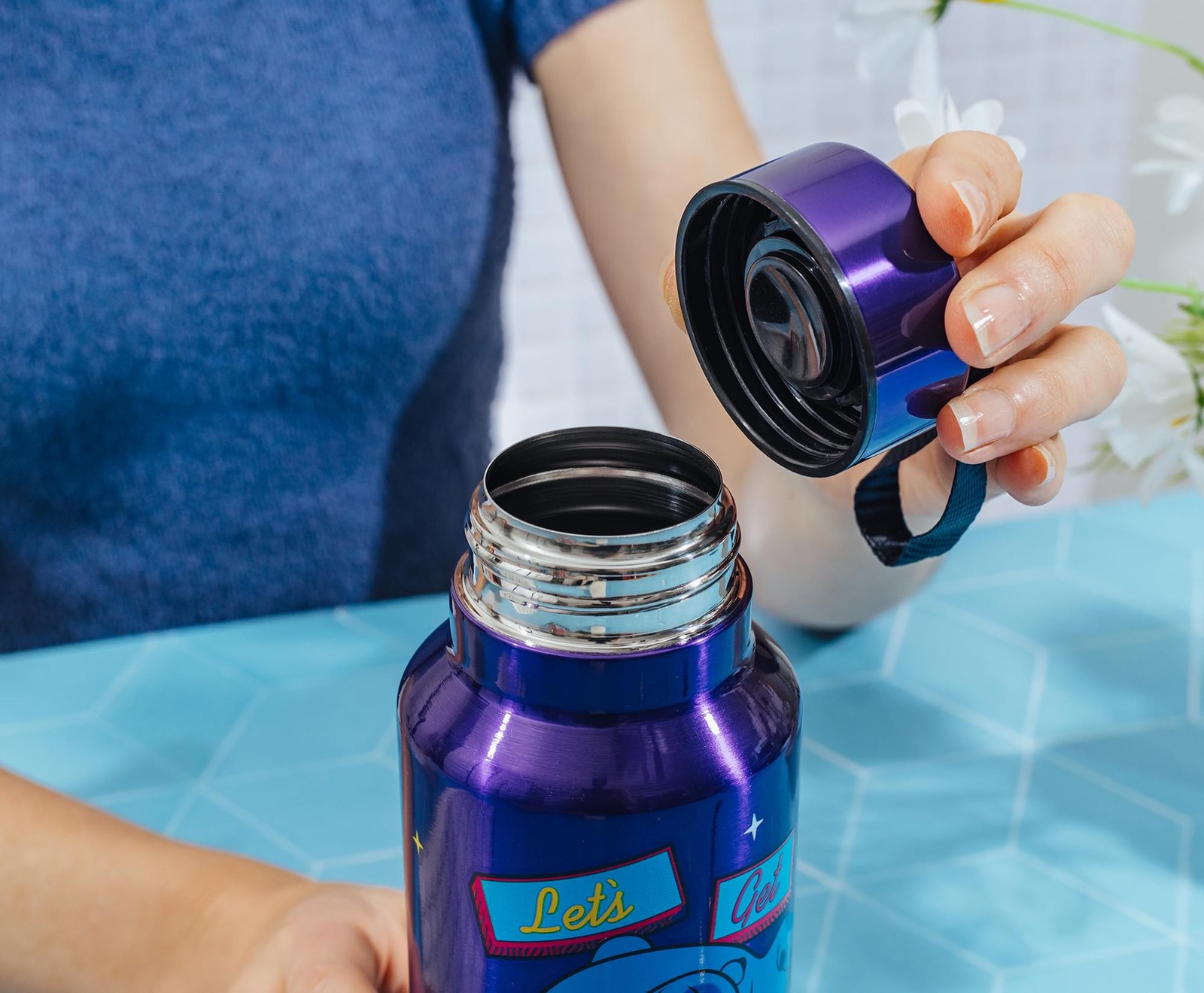 Disney Lilo & Stitch "Let's Get Weird" 27-Ounce Stainless Steel Water Bottle