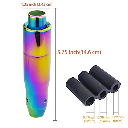 5" Long Weighted Gear Stick Shift Handle Automatic Push Button Colorful