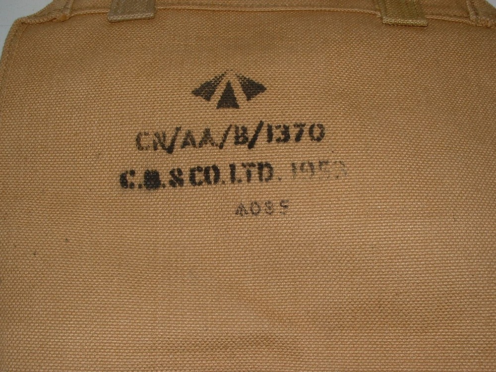 British 37 Pattern Large Pack in Khaki Canvas dated 1953, includes "L" STRAPS