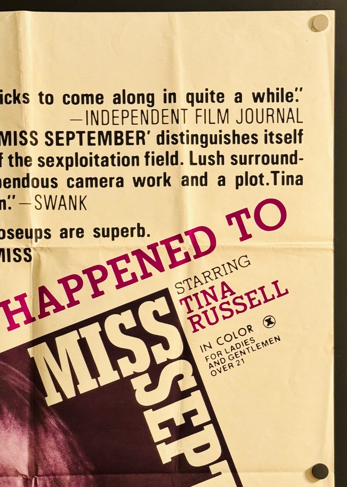 Whatever Happened to Miss September? (1973) 1SH Movie Poster – Fine **Adult**