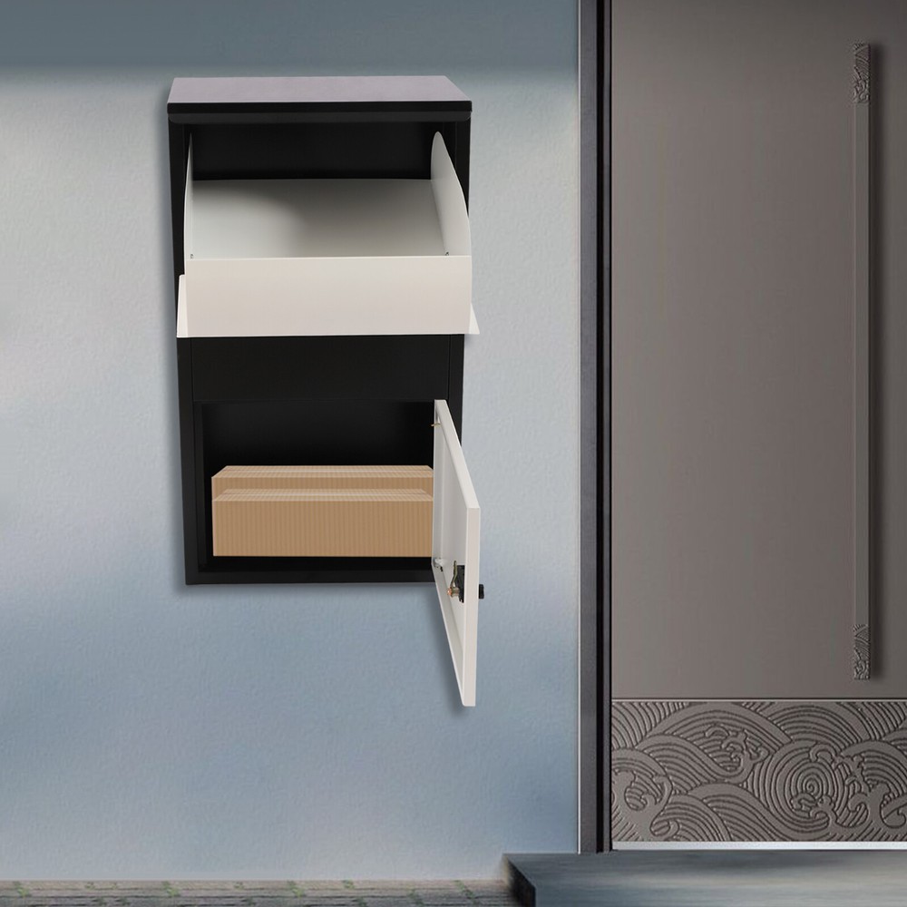 Parcel Drop Box Package Mailbox Porch Express with Lockable Storage+2 * Keys