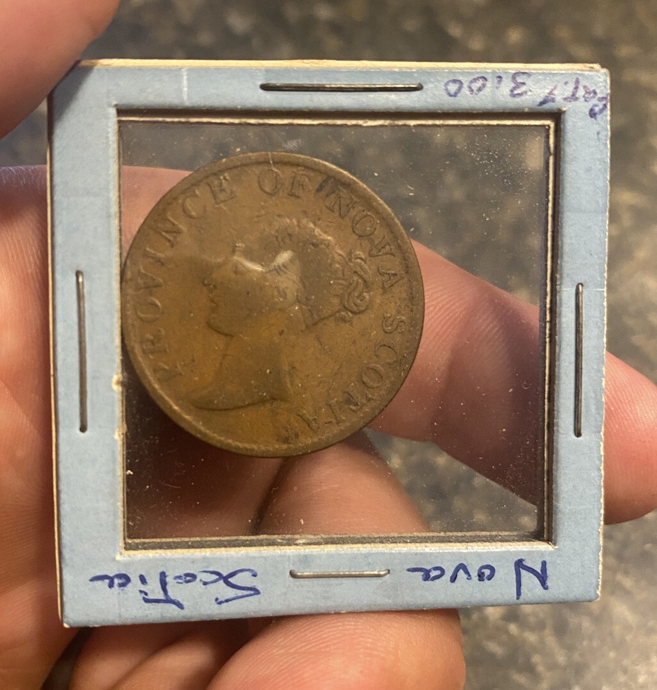 1843 Canada Nova Scotia Half Penny Token