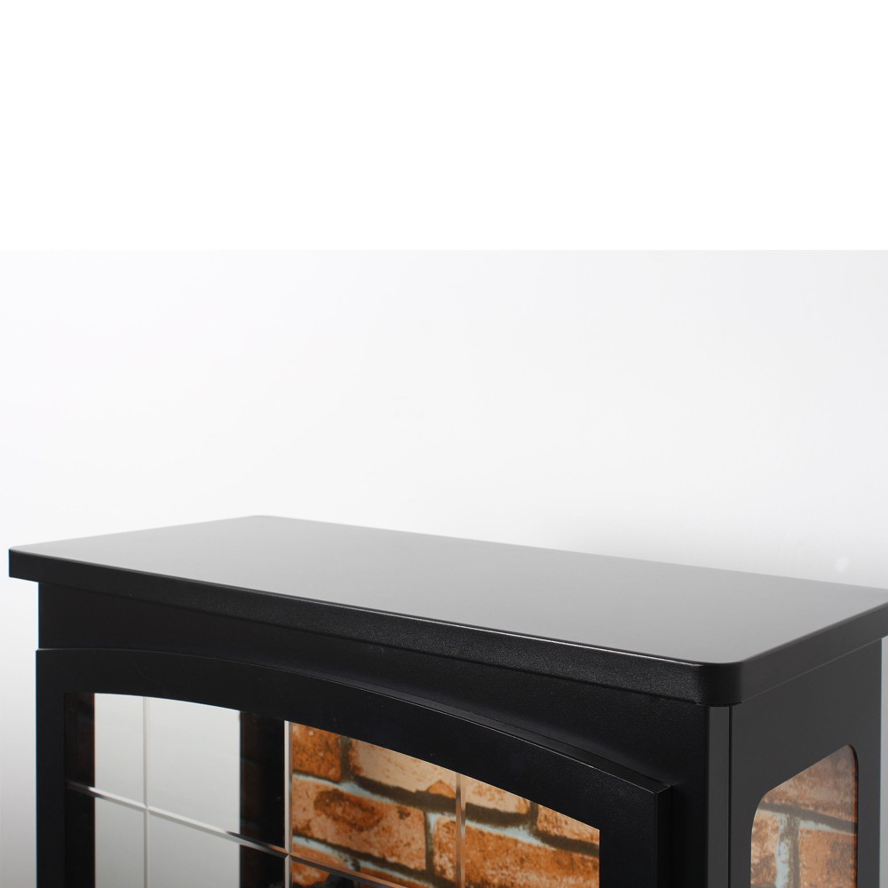 Three-Sided Open Electric Fireplace Heater with 3D Flame Effect