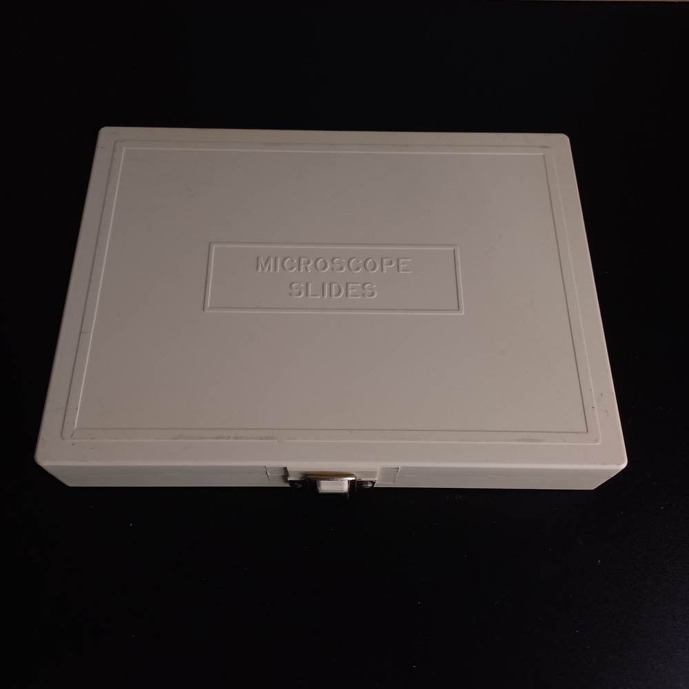 Fisher Brand Off-White Plastic Microscope Slide Case 100 Slots