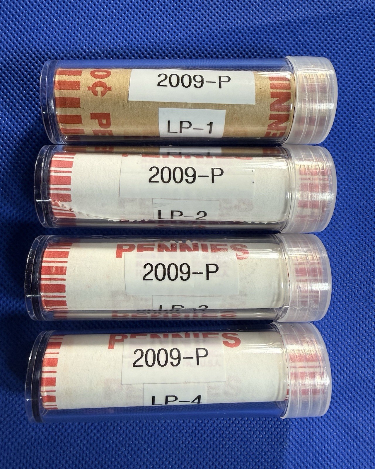2009-P Lincoln Bicentennial Roll Set. All 4 Philly Varieties! LP1 To LP4 BU OBW