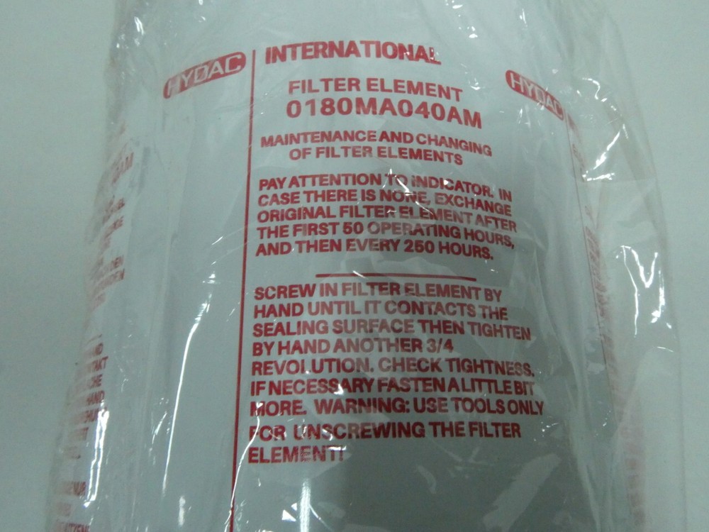 Hydac 0180MA040AM Hydraulic Filter Element