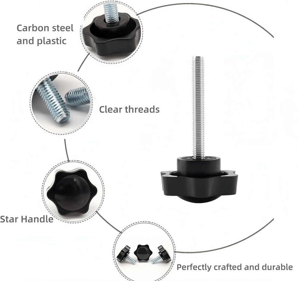 2 Set Replacement Arm Adjustment Knobs,Universal Rollator Hand Grip Replacement