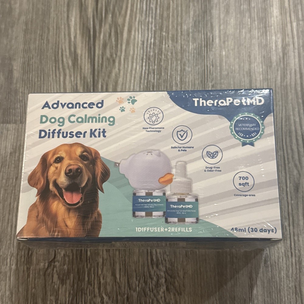 Sealed TheraPetMD Advanced Dog Calming Diffuser Kit 1 Diffuser 2 Refill + Bottle