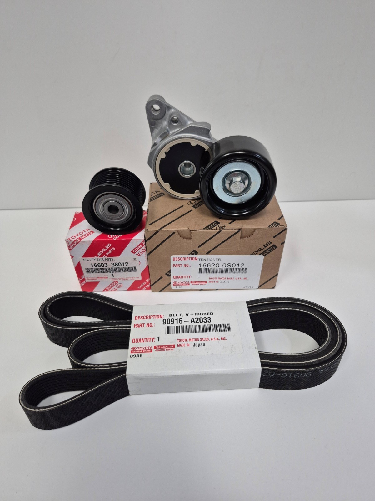 LEXUS OEM FACTORY DRIVE BELT TENSIONERS WITH DRIVE BELT KIT 2010-2023 GX460