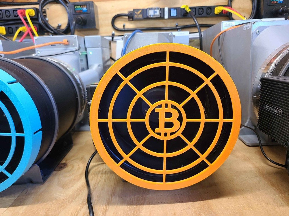 Bitcoin Inline Fan Cover 8 inch