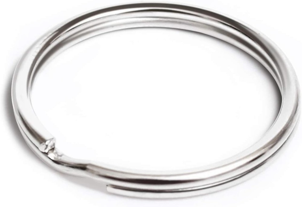 Prudance 100PCS Key Rings Metal Round Split Ring - Bulk Pack 100PCS, Silver