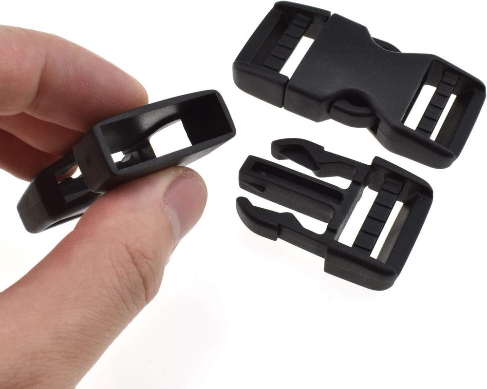 6Set Buckles for Nylon Webbing Straps 1", Quick Side Release Plastic Buckles Cli